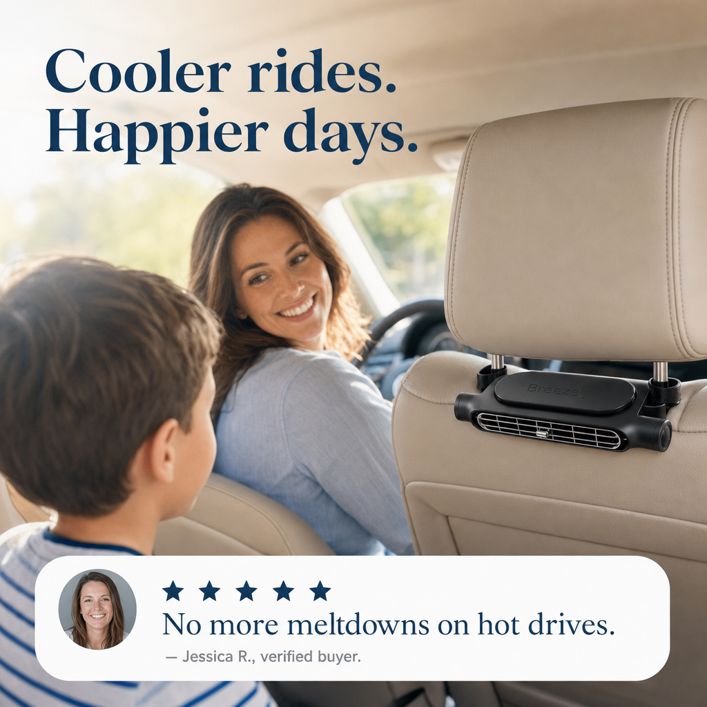 Breezely Backseat Headrest Fan